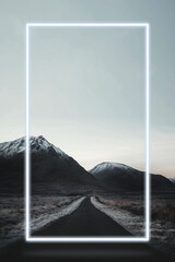 Mountain pass at Glen Coe in Scotland mockup - obrazy, fototapety, plakaty