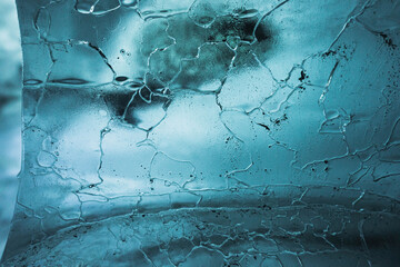 Blue glacier textured background - obrazy, fototapety, plakaty