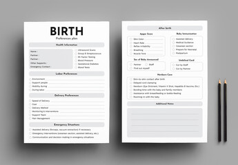 Birth Preferences Plan Template
