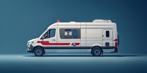 Obraz na płótnie Canvas Mobile Clinic Van Equipped with Advanced Healthcare Technology for On-the-Go Medical Assistance and Emergency Response
