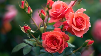 Roses in bloom  ,Generative ai