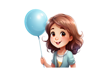 girl with balloons