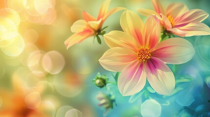 Fototapeta na wymiar Beautiful colorful flower background.,Generative ai, 