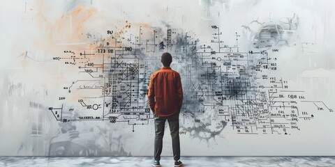 A Solitary Figure Unraveling the Complexities of the Universe through Mathematical and Logical Reasoning