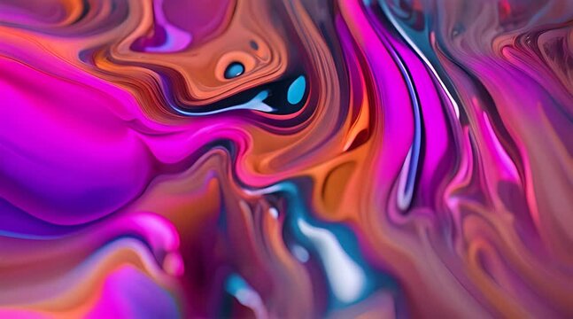 colorful abstract fluid flowing slowly