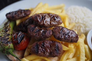 Traditional Turkish Cuisine Meatball Akhisar Kofte