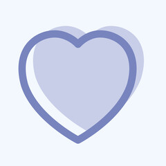 Icon Hearts - Two Tone Style,Simple illustration,Editable stroke