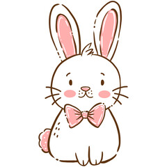 Easter bunny Doodle illustration