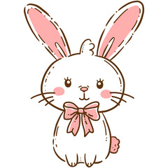 Easter bunny Doodle illustration