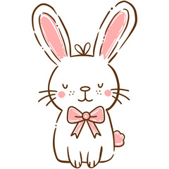 Easter bunny Doodle illustration