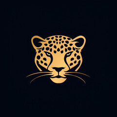 豹のシンプルなロゴ/Simple Logo of a Leopard/Generative AI	