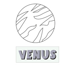 vector planet of the solar system venus