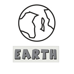 vector planets of the solar system earth