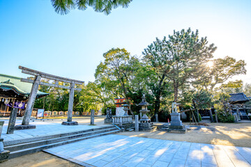 春の唐津神社　佐賀県唐津市　Karatsu Shrine in spring. Saga Pref, Karatsu City.
