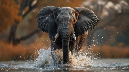 Keuken spatwand met foto An elephant, Explore the captivating world of wildlife through mesmerizing outdoor photography. © tong2530
