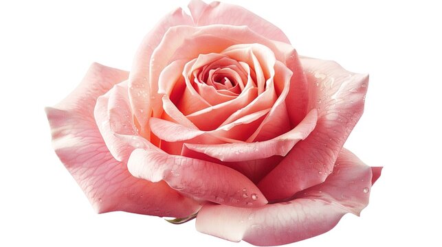 Pink rose isolated on the white background. Photo with clipping path,Generative ai, 