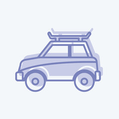 Icon Car - Two Tone Style - Simple illustration,Editable stroke