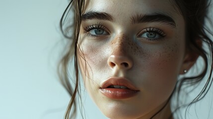 Close-up portrait of a woman's face