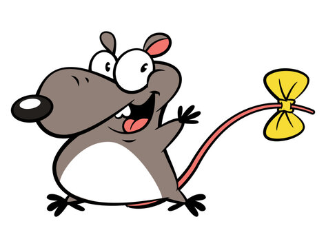 Cute little Mouse cartoon characters greetings. Best for sticker, logo, and mascot with pet themes