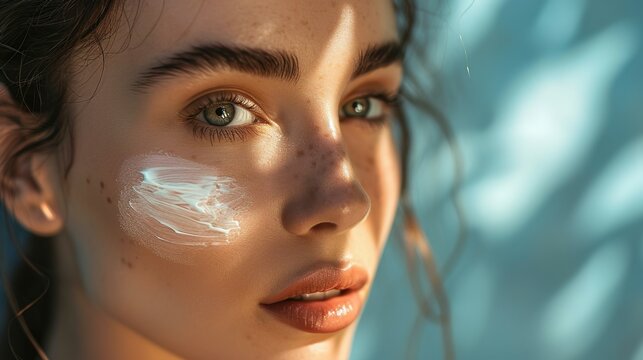 skincare makeup model's facial illustration