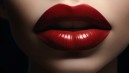 lips with lipstick