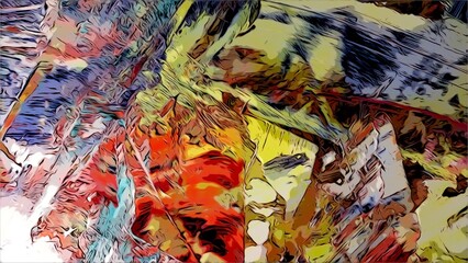 Colorful abstract background wallpaper. Modern motif visual art. Mixtures of oil paint. Trendy hand painting canvas. Wall decor and Wall art prints Idea. 3D Texture. Art object	