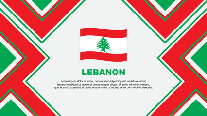 Lebanon Flag Abstract Background Design Template. Lebanon Independence Day Banner Wallpaper Vector Illustration. Lebanon Vector