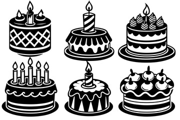 birthday-cake-6-set-vector-illustration