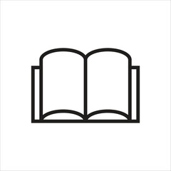 open book vector icon line template