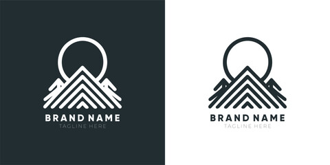Simple monoline logo design in vector format.