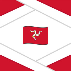 Isle Of Man Flag Abstract Background Design Template. Isle Of Man Independence Day Banner Social Media Post. Isle Of Man Template