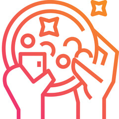 Dish cleaning. Gradient icon design