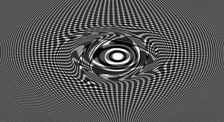 Geometric background with abstract eye - Abstract illusion