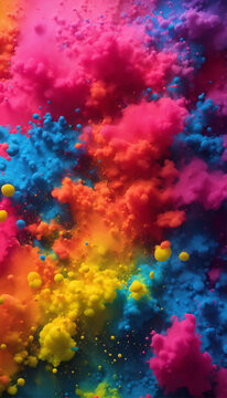 Holi festival celebration poster banner creative template and background design generator by ai