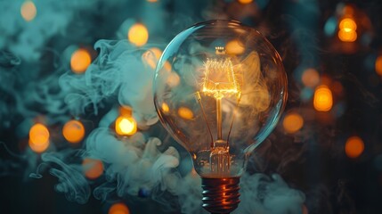 Idea: A thought bubble with a lightbulb inside