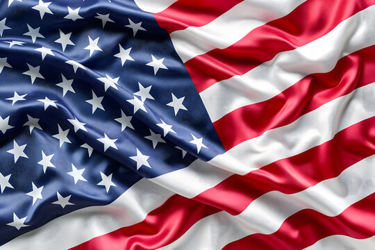 Elegant Waving American Flag for Patriotic Themes and Backgrounds
