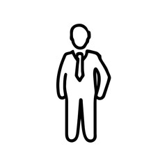 Geschäftsmann Business Man Büro Arbeiter Ganzkörper Symbol 