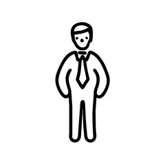 Geschäftsmann Business Man Büro Arbeiter Ganzkörper Symbol 