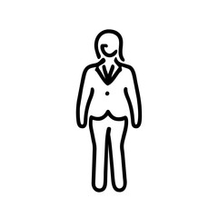 Geschäftsfrau Business Woman Frau büro Arbeiterin Ganzkörper Symbol 