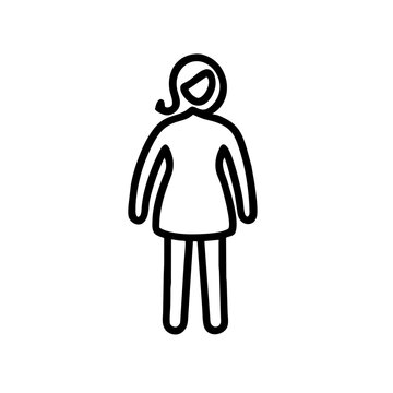 recommend clip art: Frau / Mädchen Ganzkörper Symbol 