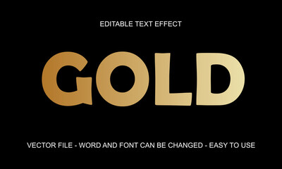 Editable text effect gold mock up