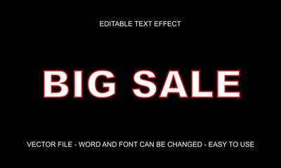 Editable text effect super big sale