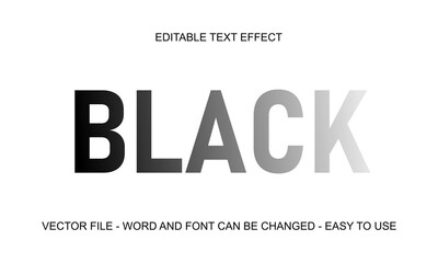 Editable text effect black mock up