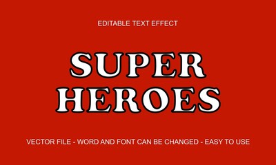 Super hero editable text effect, cartoon text style