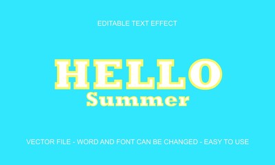  Summer editable text effect