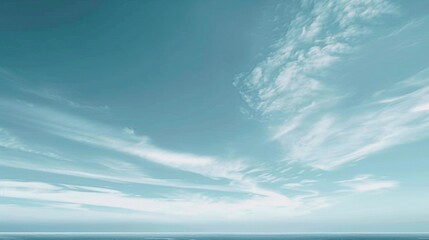 Obraz premium Clear Blue Sky from an open field, generative AI