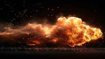 Foto op Canvas Fire realistic effect explosion © Anditya