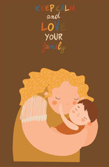 vector illustration of family day, where each family has its own activities, for example gathering in the same family room, holidays, sports with the family.