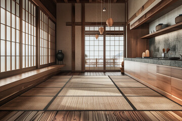 room with wooden floor