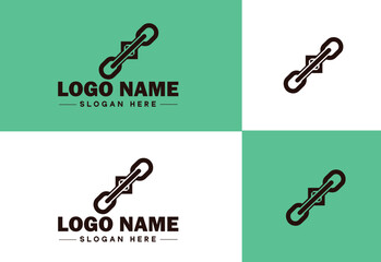 Fototapeta premium Chain icon logo vector art graphics for business brand app icon Chain logo template